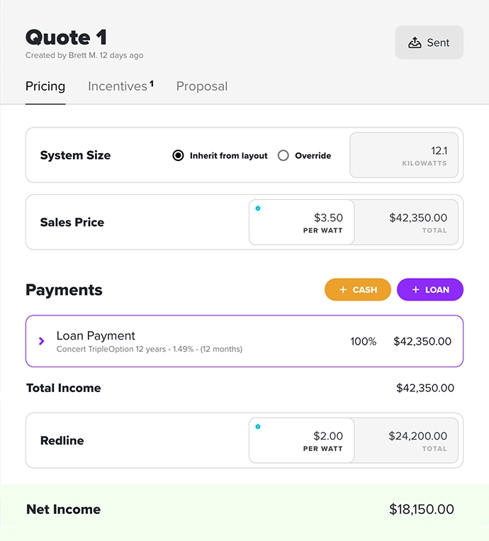Solar quote tool
